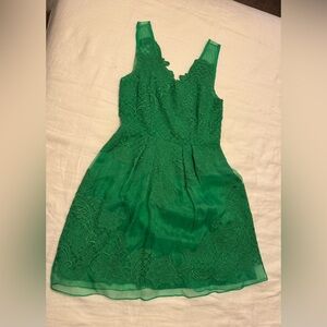 Anthropologie/Yoana Baraschi green cocktail dress